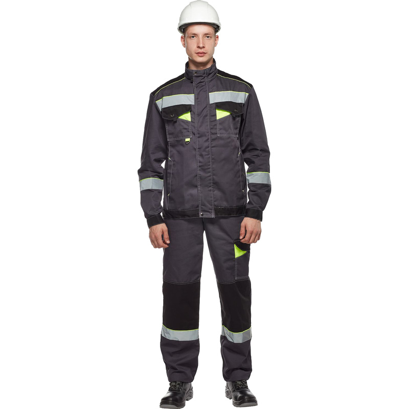 Изображение товара Костюм рабочий летний мужской Корвет с СОП темно-серый размер 48-50