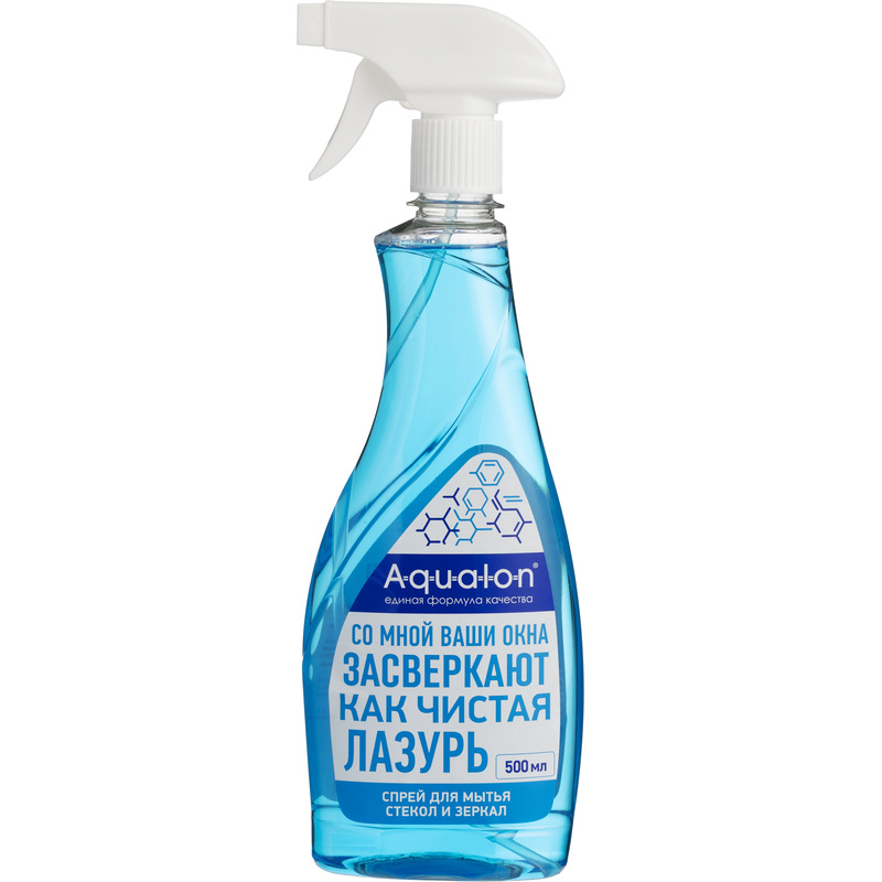 Изображение товара Средство для стекол и зеркал Aqualon Лазурь 500 мл - эффективный очиститель без разводов