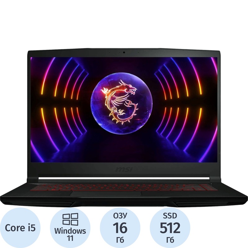 Изображение товара Игровой ноутбук MSI Thin GF63 с Intel Core i5 и RTX 3050