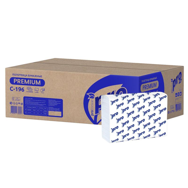 Изображение товара Protissue Z сложение 2 слоя 190 листов 15 шт C196 белые