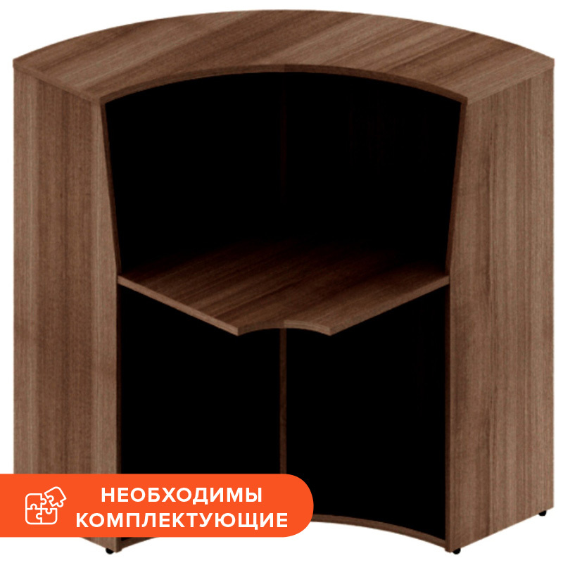 Изображение товара Модуль ресепшен Агат АО-90 угловой (орех палдао, 900х900х1200 мм)