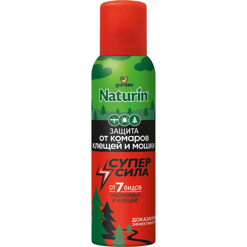 Изображение товара Gardex Naturin аэрозоль 150 мл средство от насекомых репеллент для кожи и одежды
