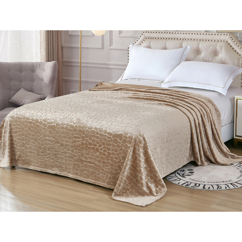 Изображение товара Плед велсофт Cleo Riviera 180x200 см коричневый микрофибра для дома