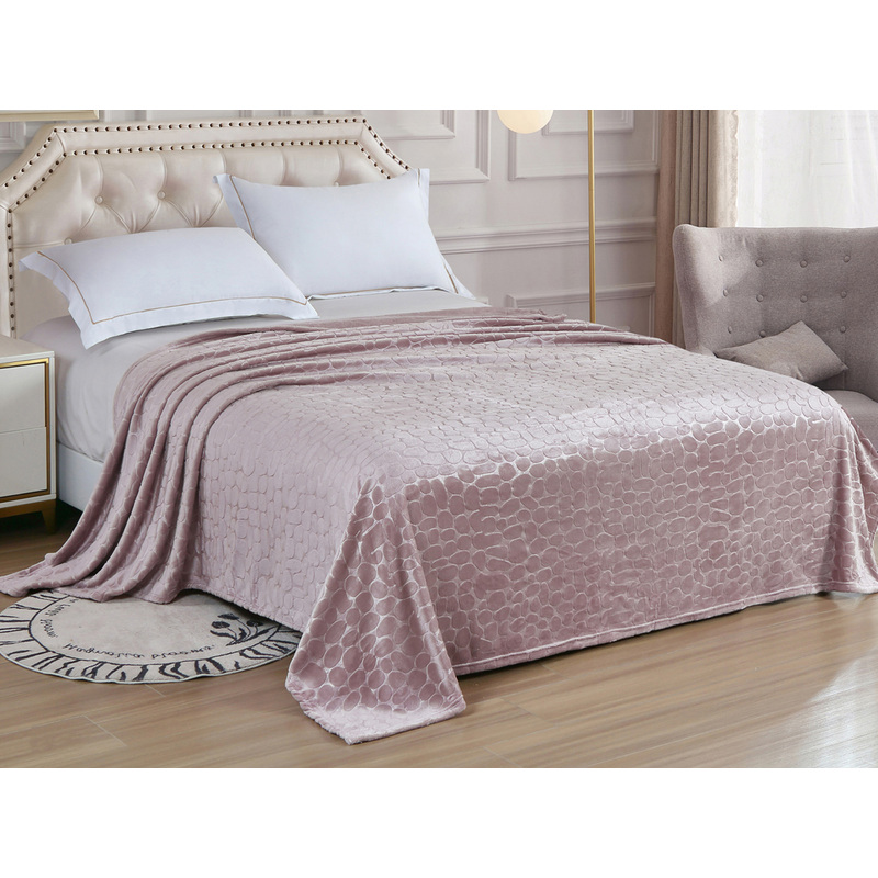 Изображение товара Плед Cleo Riviera микрофибра 180x200 см розовый - комфортный домашний текстиль