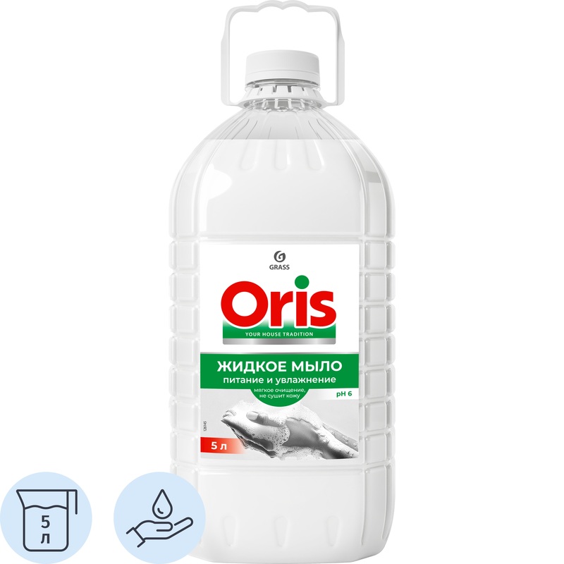 Изображение товара Жидкое антисептическое мыло Grass Oris 5 л с увлажнением и нейтрализацией запахов Изображение товара Жидкое антисептическое мыло Grass Oris 5 л с увлажнением и нейтрализацией запахов