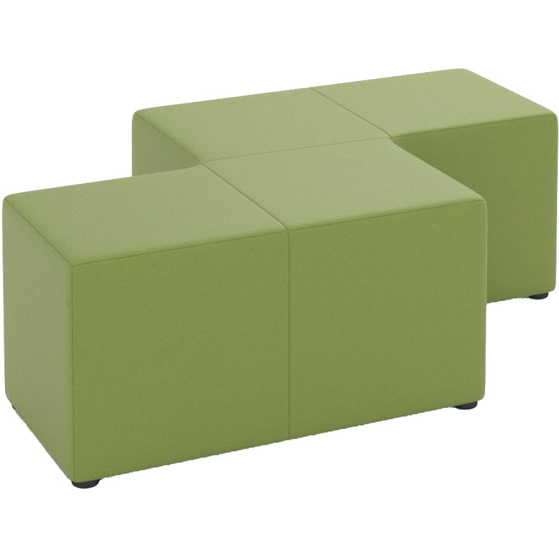 Изображение товара Модуль диван угловой Tetris 4-М 4РR бледно-зеленый (искусственная кожа, 1350х900х450 мм)