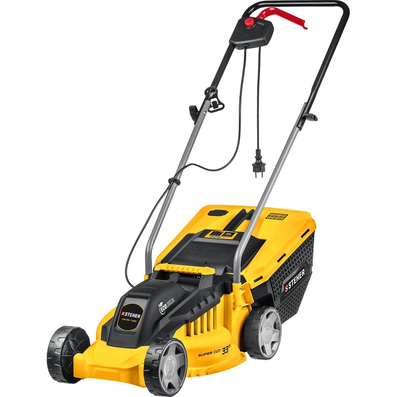 Изображение товара Газонокосилка сетевая Steher LM-33-1300 1300 Вт для ухода за газоном