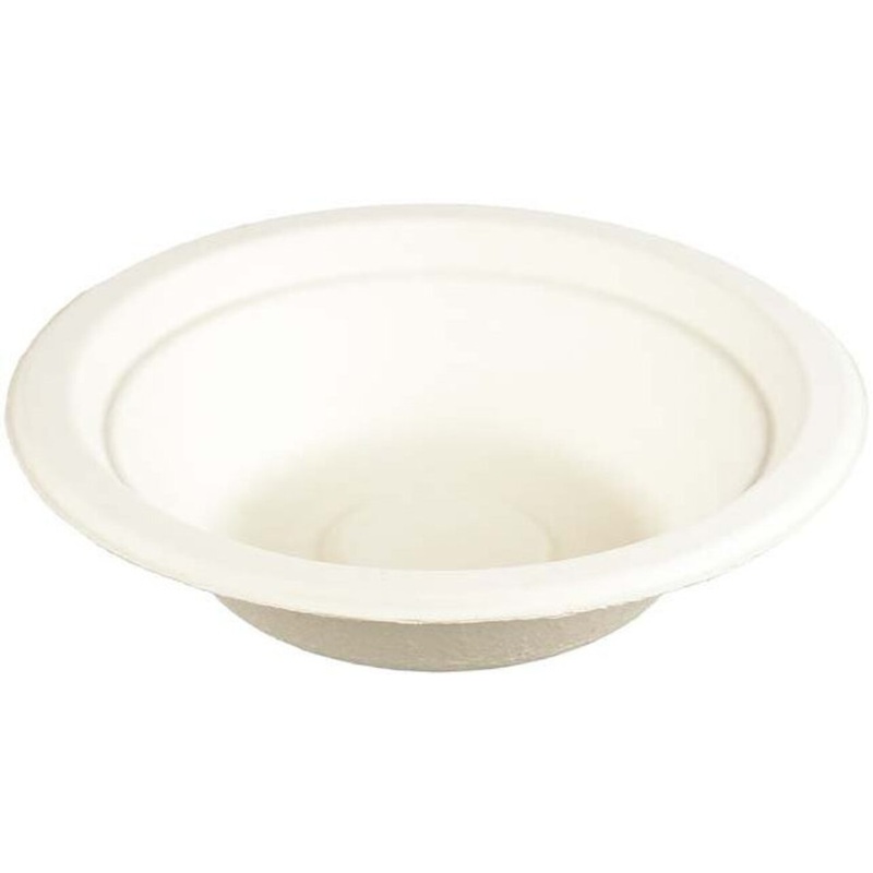 Изображение товара Миска одноразовая бумажная 180 мм белая для горячих и холодных блюд