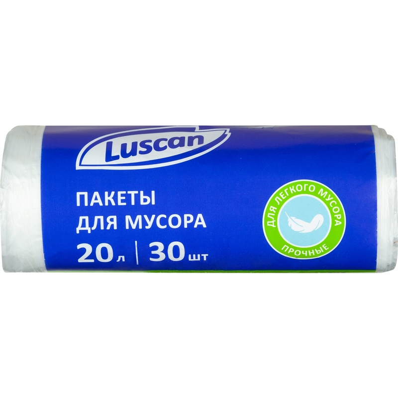 Изображение товара Мешки для мусора Luscan 20 л белые ПНД 30 штук