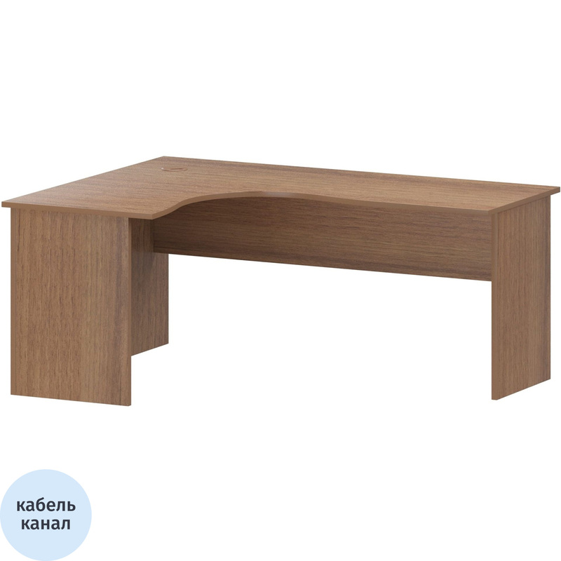Изображение товара Эргономичный левый стол Арго А-206.60 с кабель-каналом и регулируемыми опорами
