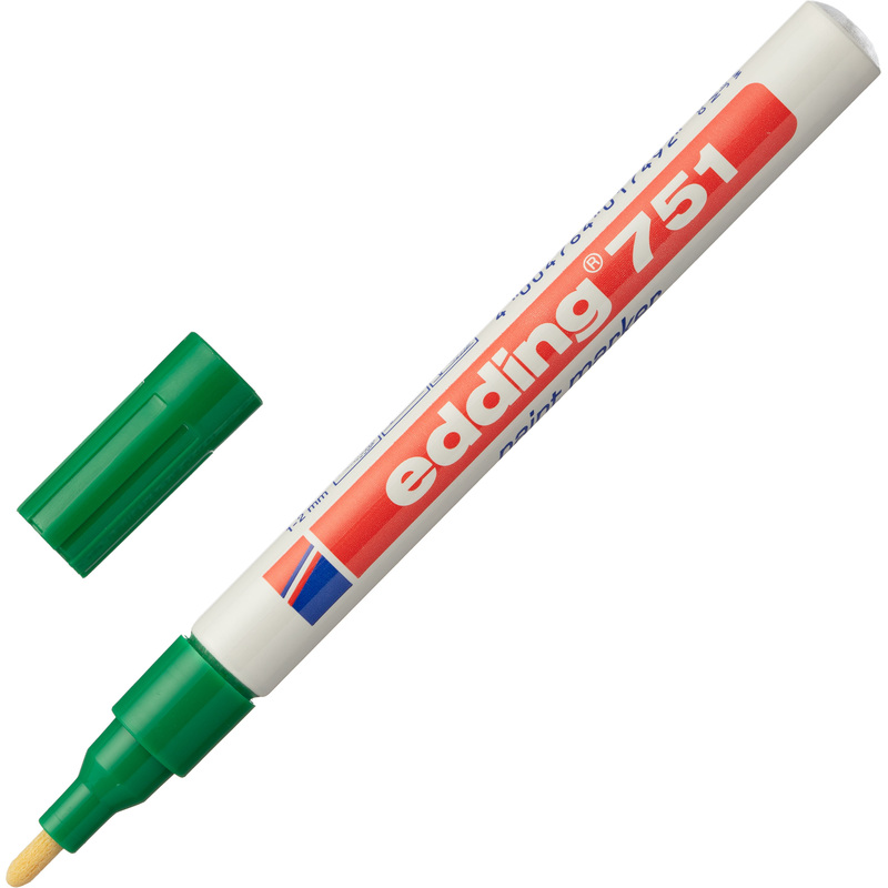 Изображение товара Промышленный лаковый маркер Edding E-751/4 зелёный, 1-2 мм для тяжелых условий эксплуатации