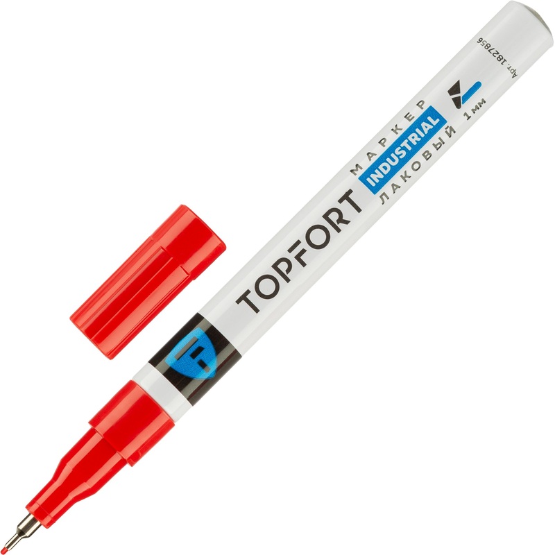 Изображение товара Промышленный лаковый маркер TOPFORT ZP1103 красный 1 мм высокостоячий для промышленной маркировки