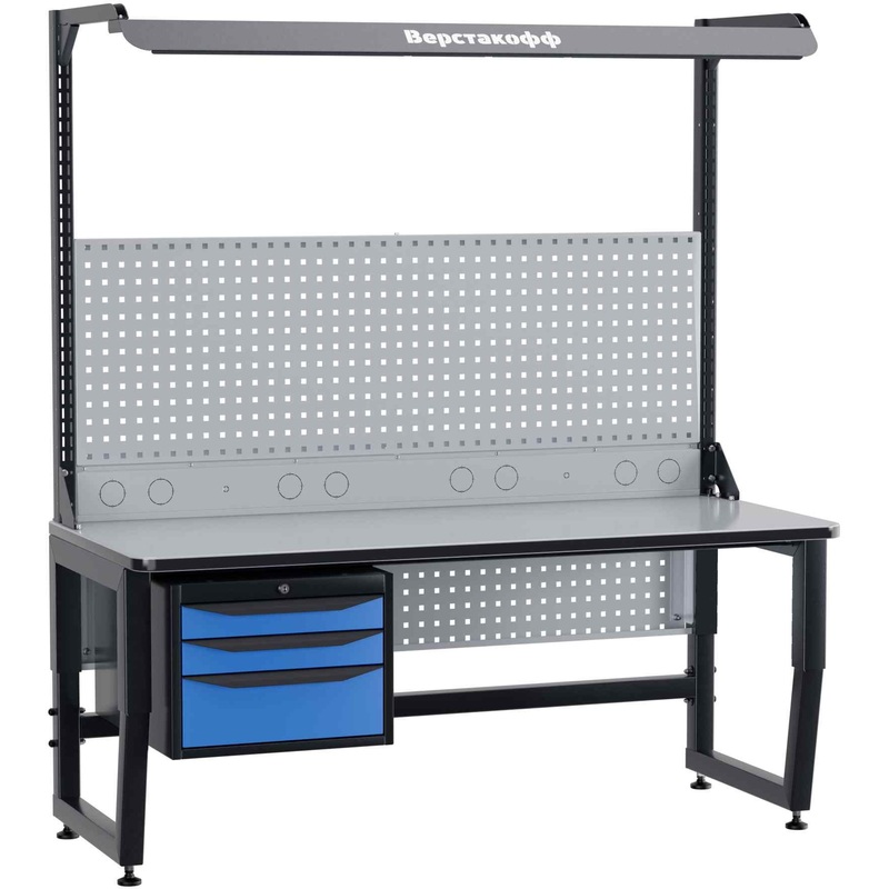 Изображение товара Производственный электромонтажный стол Верстакофф SPC A16.3-1FR с антистатической поверхностью