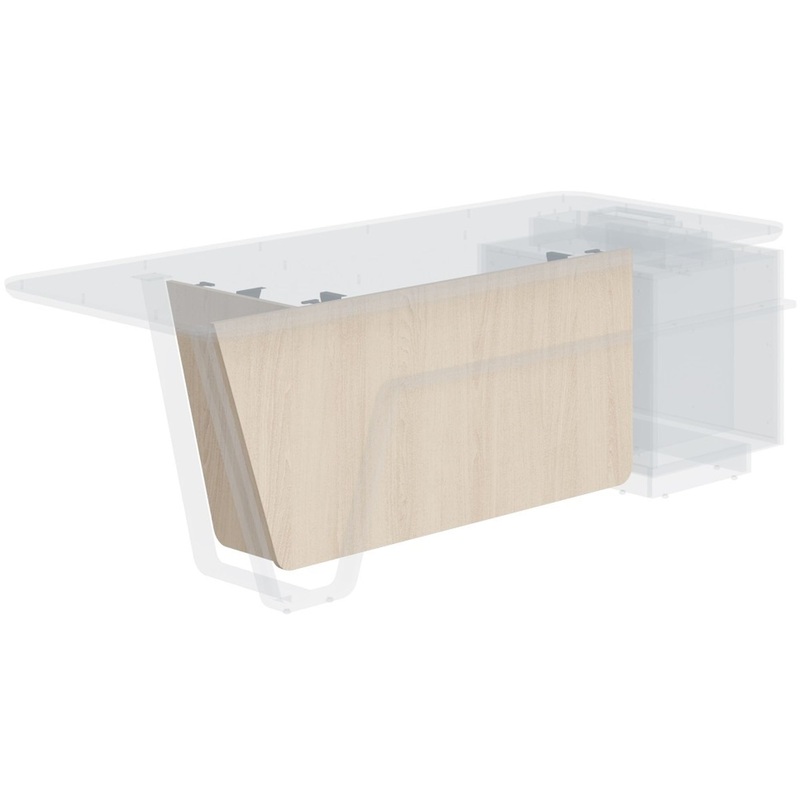 Изображение товара Фронтальная панель для стола из МДФ с шпоном дуб светлый и чёрный графит 1446х518х633 мм