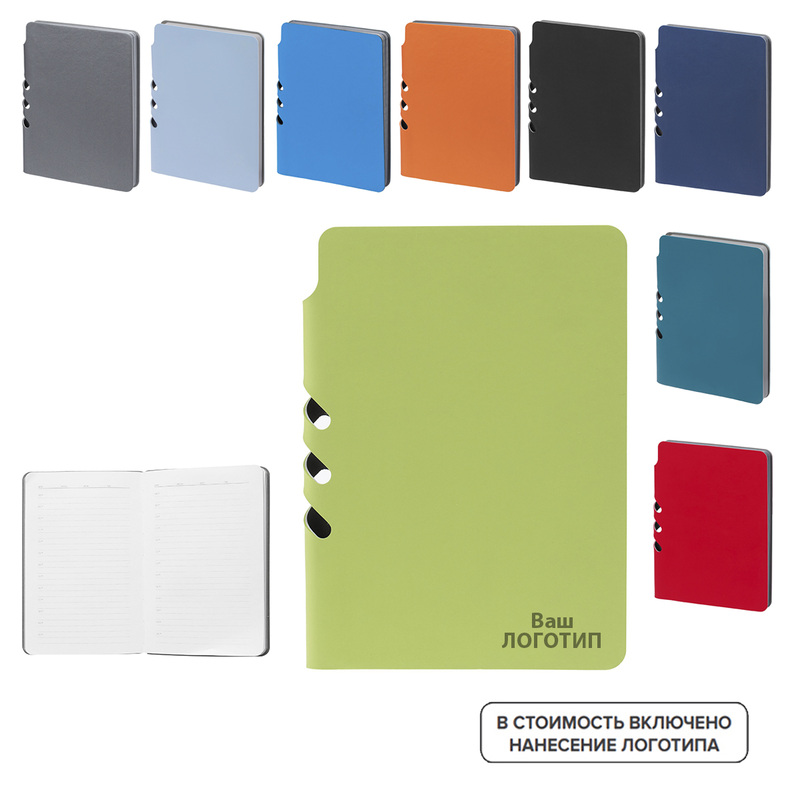 Изображение товара Ежедневник недатированный Flexpen Mini искусственная кожа 96 листов с индивидуальным тиснением (20 штук в упаковке)