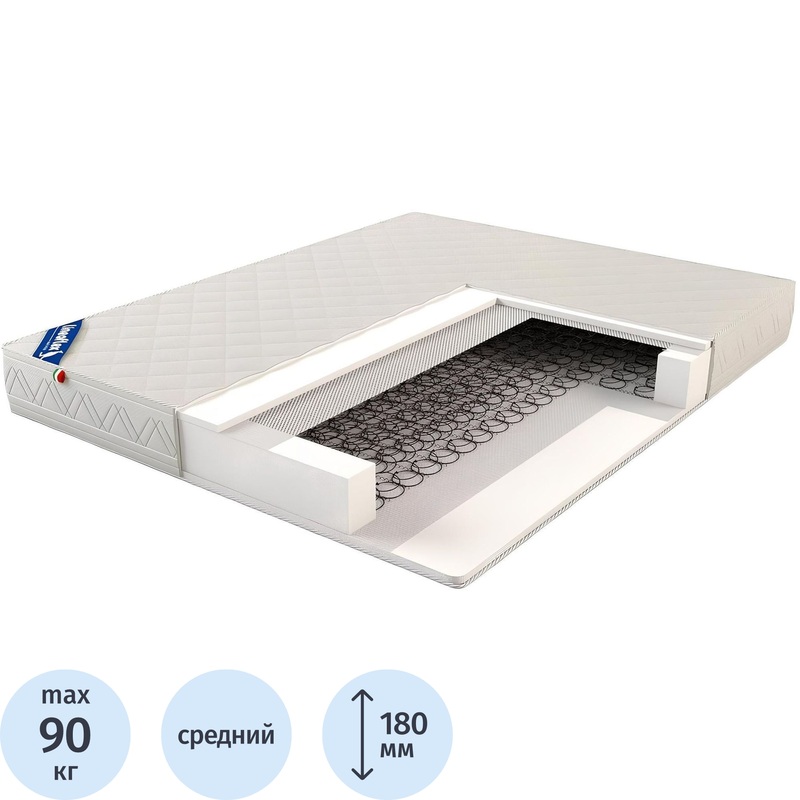 Изображение товара Матрас Виола roll 1900х700 мм средняя жесткость с пружинами Bonnel и пеной Skyfiber