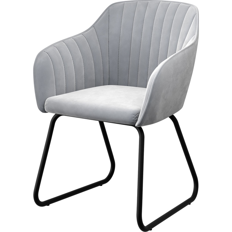 Изображение товара Кресло обеденное Шандон ПЛ СМ12/2 серый (велюр, металл)