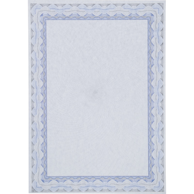 Изображение товара Сертификат-бумага А4 Attache синяя с узором 120 г/кв.м (50 листов)