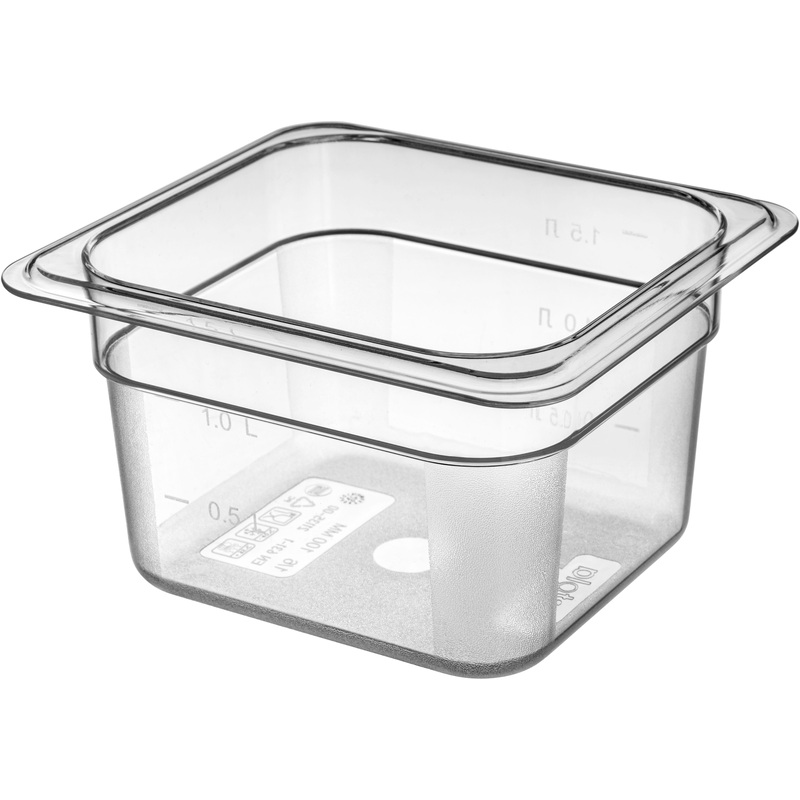 Изображение товара Гастроёмкость Restola GN 1/6 17.6x16.2x10 см 1.6 л поликарбонат