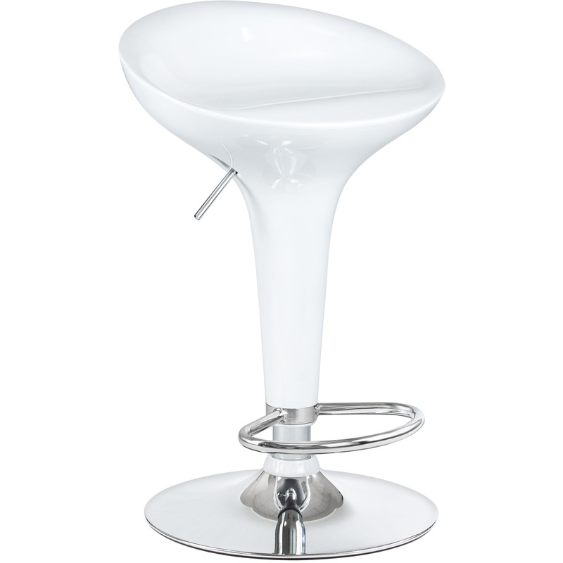 Изображение товара Стул барный LM-1004 белый хром регулируемый вращающийся современный