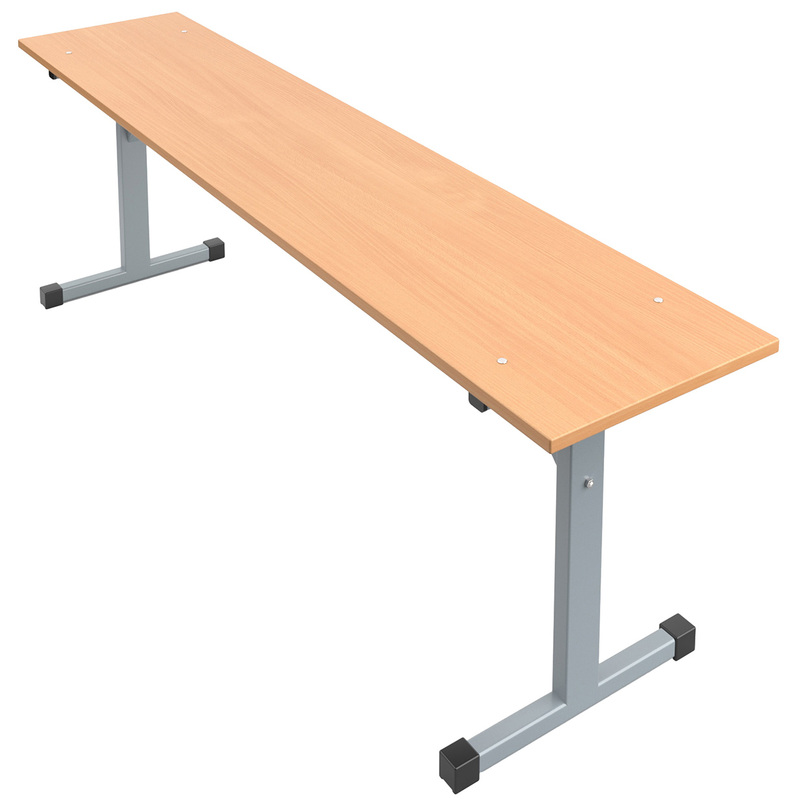 Изображение товара Скамья из бук и серого цвета 1500х320х460 мм с металлическим каркасом