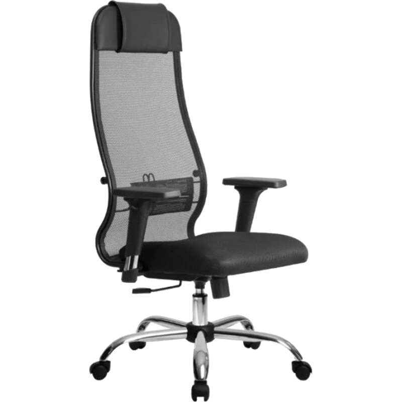 Изображение товара Кресло для руководителя Метта 11 MPRU чёрное (сетка/ткань, металл)