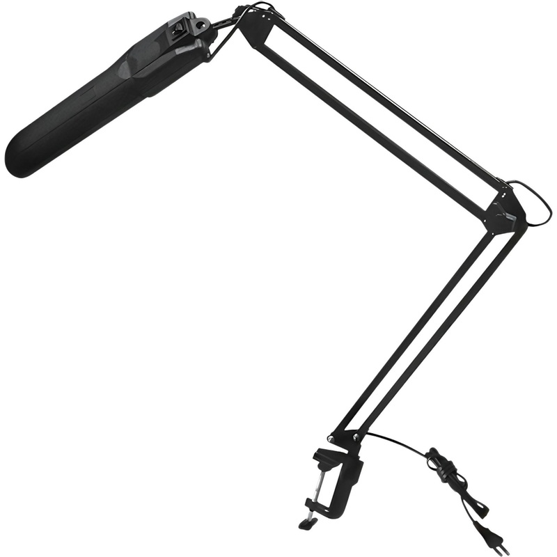 Изображение товара Настольный светильник Трансвит Дельта черный с регулятором и металлическим креплением