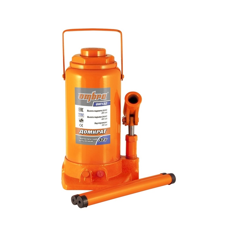 Изображение товара Домкрат гидравлический бутылочный Ombra 32 тонны 285-465 мм OHT132