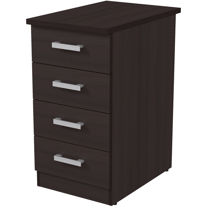 Изображение товара Тумба приставная без замка венге 394х600х750 мм 4 ящика Мебель для хранения