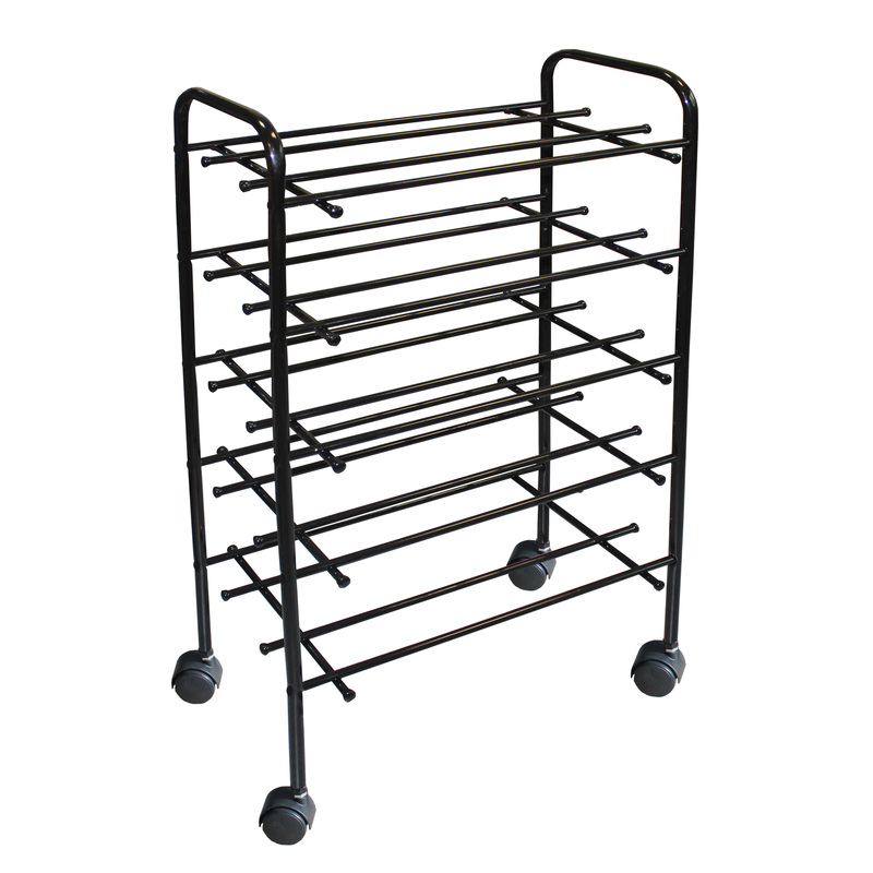 Изображение товара Подставка для обуви на колесах ПО - 5/50К черная 5 полок из металла