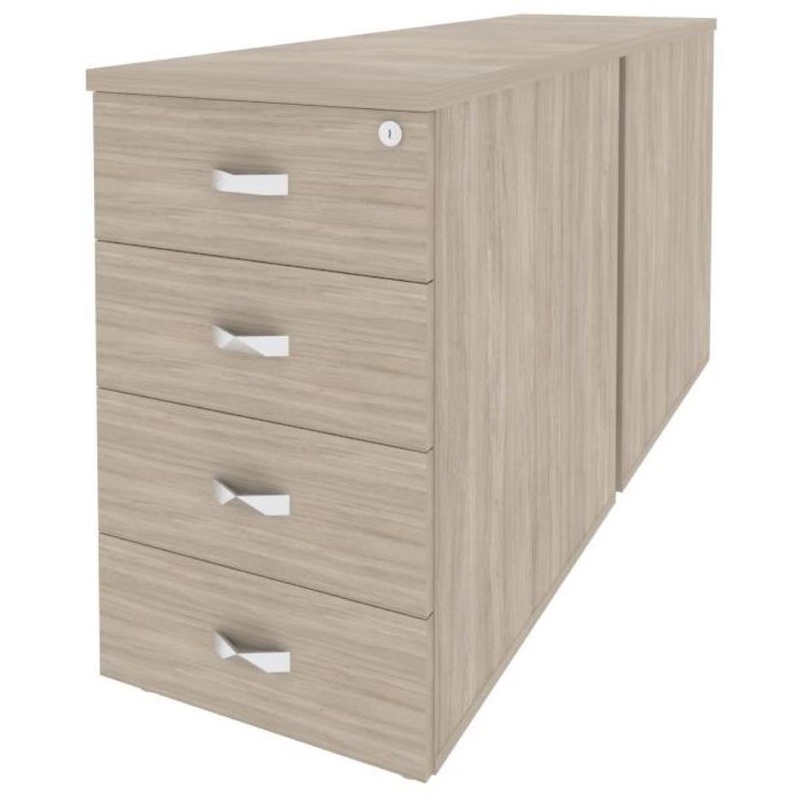 Изображение товара Тумба приставная двойная Onix O TPO 2 7 с центральным замком дуб аттик