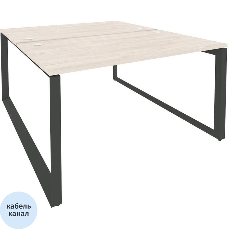 Изображение товара Рабочая станция на 2 рабочих места ONIX-О O.MO-D.RS-2.3.8 (денвер светлый/антрацит, 1380х1635х750 мм)