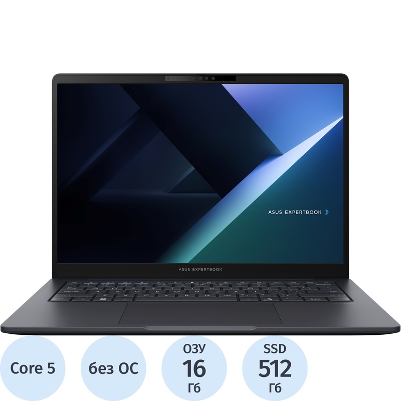 Изображение товара Ноутбук Asus ExpertBook 14" Core i5 16ГБ SSD 512ГБ Wi-Fi 6 Изображение товара Ноутбук Asus ExpertBook 14" Core i5 16ГБ SSD 512ГБ Wi-Fi 6