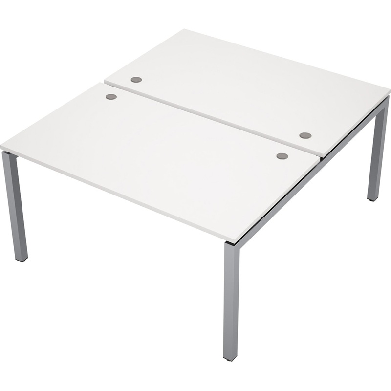 Изображение товара Стол приставной Avance 6МБ.5289 двухместный белый алюминий матовый