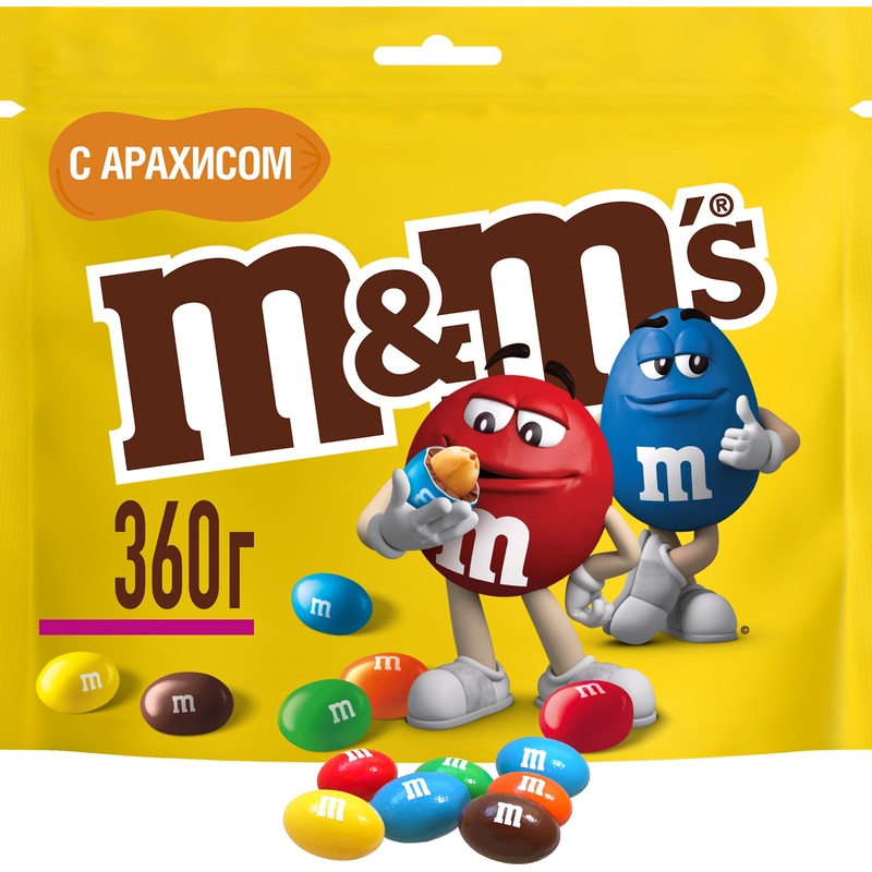 Изображение товара Драже M&M's с арахисом и молочным шоколадом 360 г