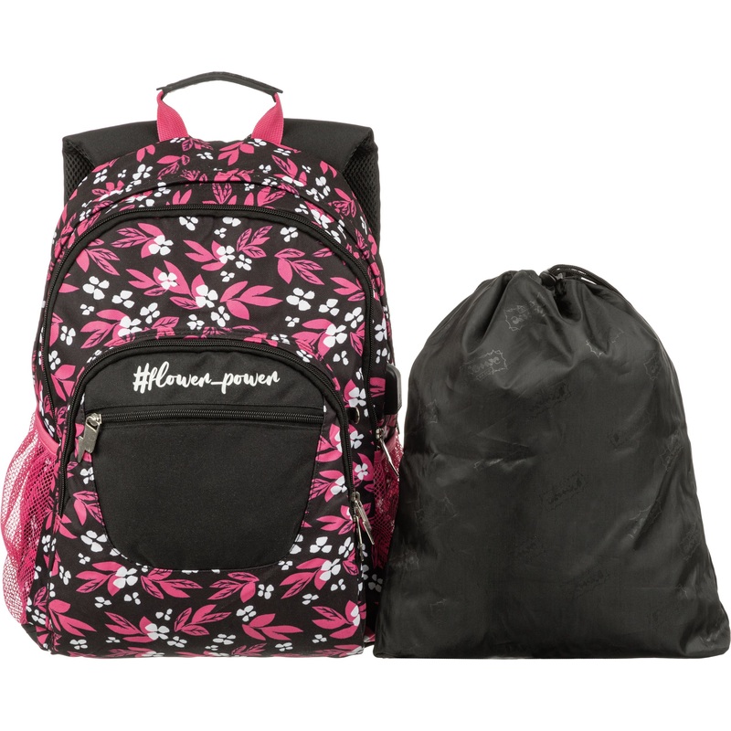 Изображение товара Ортопедический рюкзак Комус Класс Sakura Black 19л для девочек и студентов