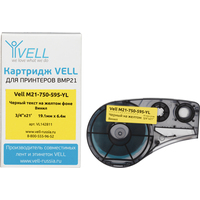 Картридж Vell M21-750-595-YL для принтера этикеток Brady (19.1 мм x 6.4  м, цвет ленты желтый, шрифт черный)