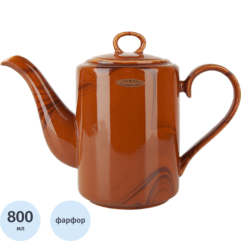 Изображение товара Чайник заварочный фарфоровый Nouvelle Home Wooden Grain 800 мл Изображение товара Чайник заварочный фарфоровый Nouvelle Home Wooden Grain 800 мл