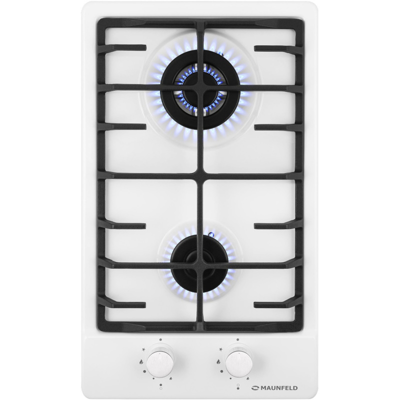 Изображение товара Газовая варочная панель Maunfeld EGHE.32.63CW/G 2 конфорки белый стильная и надежная