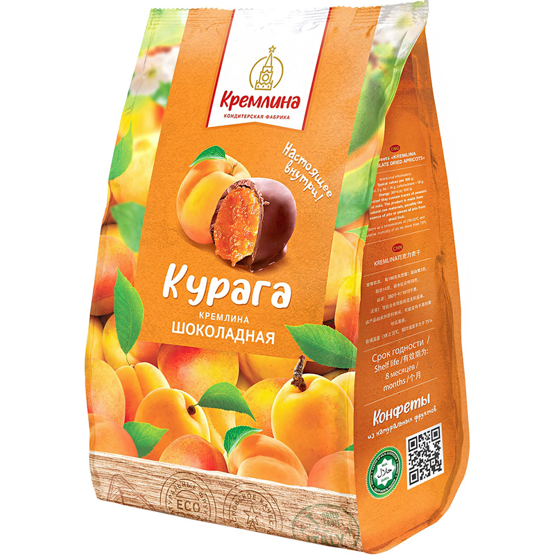 Изображение товара Конфеты Кремлина Курага шоколадная 190 г