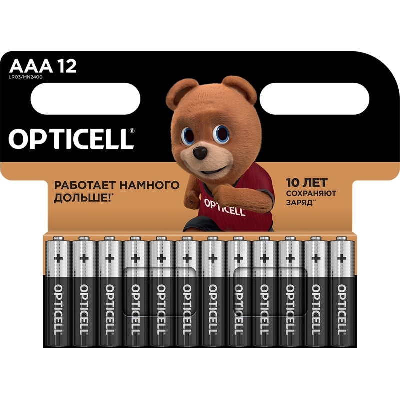 Изображение товара Батарейки AAA мизинчиковые Opticell Basic 12 штук в упаковке
