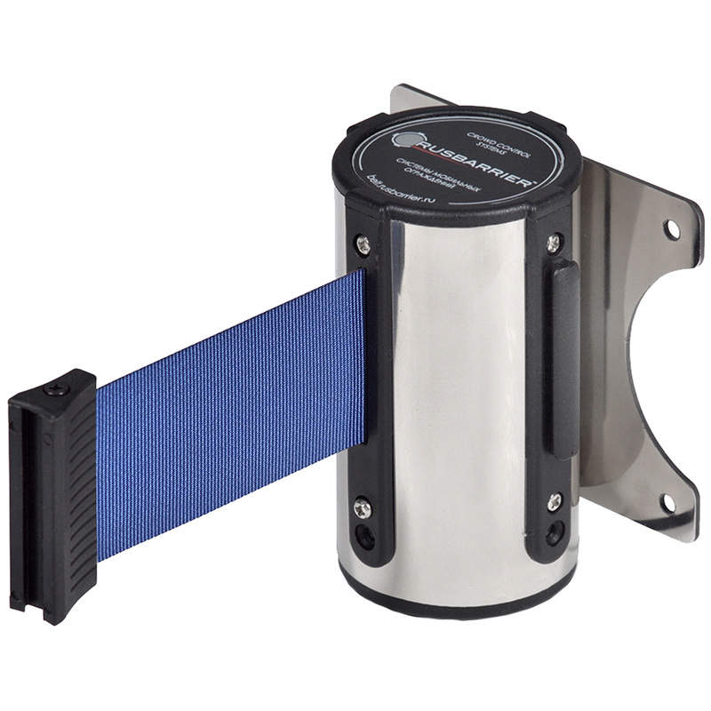 Изображение товара Настенный блок с вытяжной лентой 2 м синего цвета из нержавеющей стали