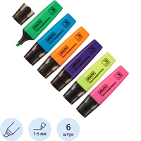 Набор текстовыделителей Attache Colored (толщина линии 1-5 мм, 6 цветов)