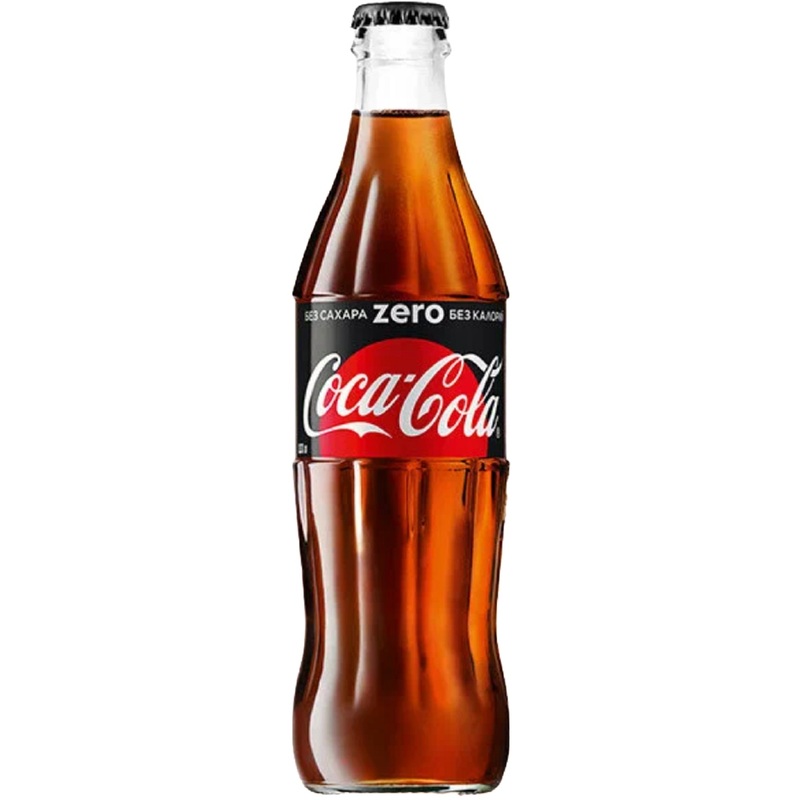 Изображение товара Coca-Cola Zero газированный напиток 0.33 л в стеклянной бутылке