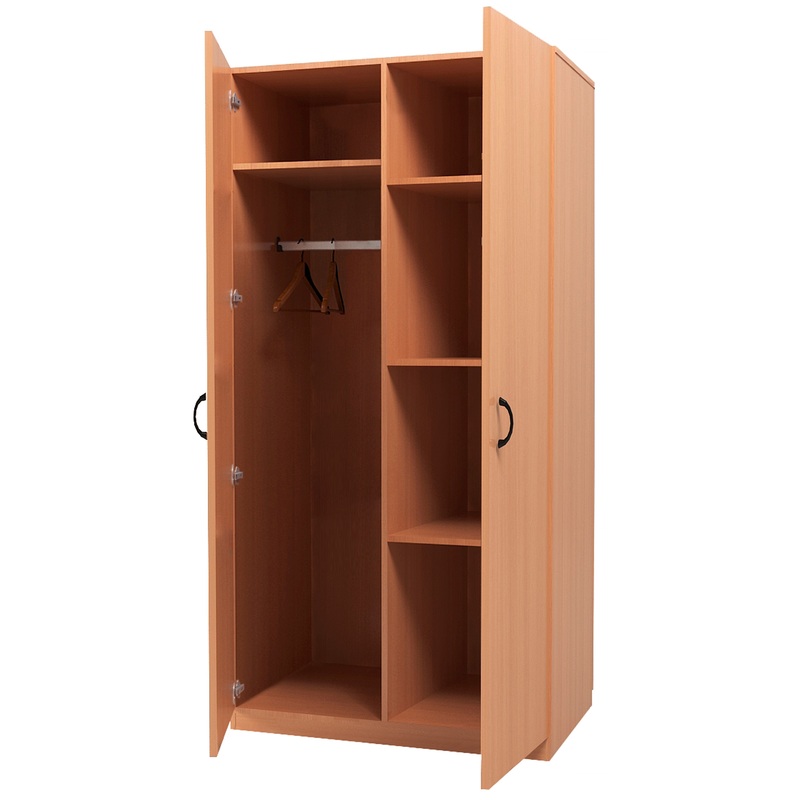 Изображение товара Шкаф для одежды комбинированный для общежитий цвет бук