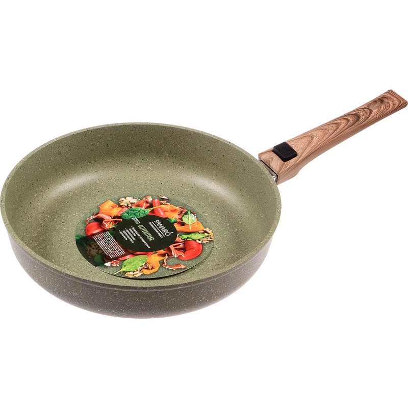 Изображение товара Сковорода Panairo OliverStone 28 см с мраморным покрытием и съемной ручкой