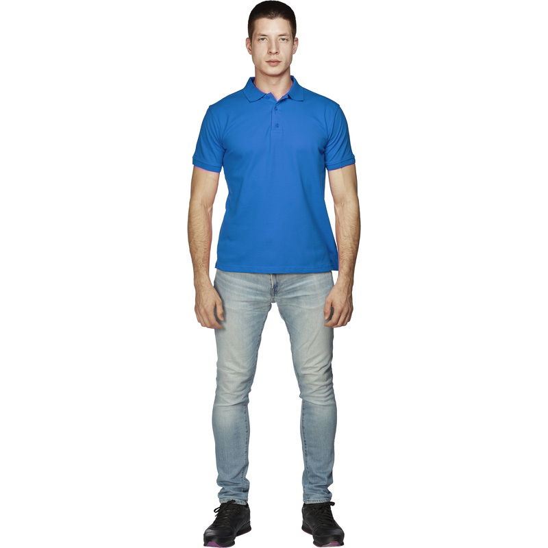 Изображение товара Футболка поло васильковая короткий рукав мужская демисезонная