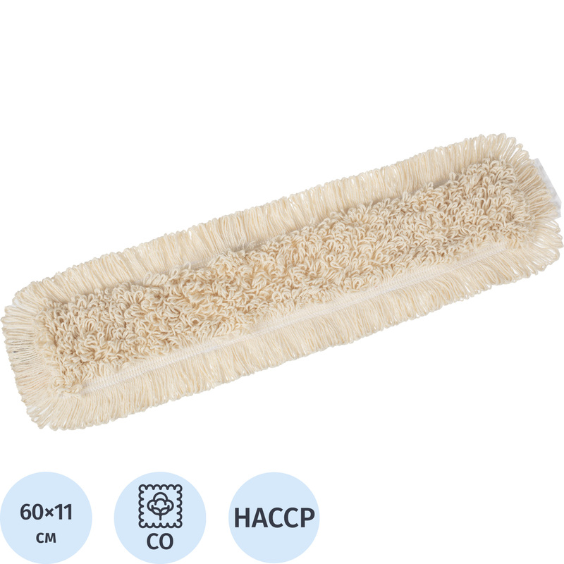 Изображение товара Насадка МОП A-VM для швабры-флаундера 60x11 см белая