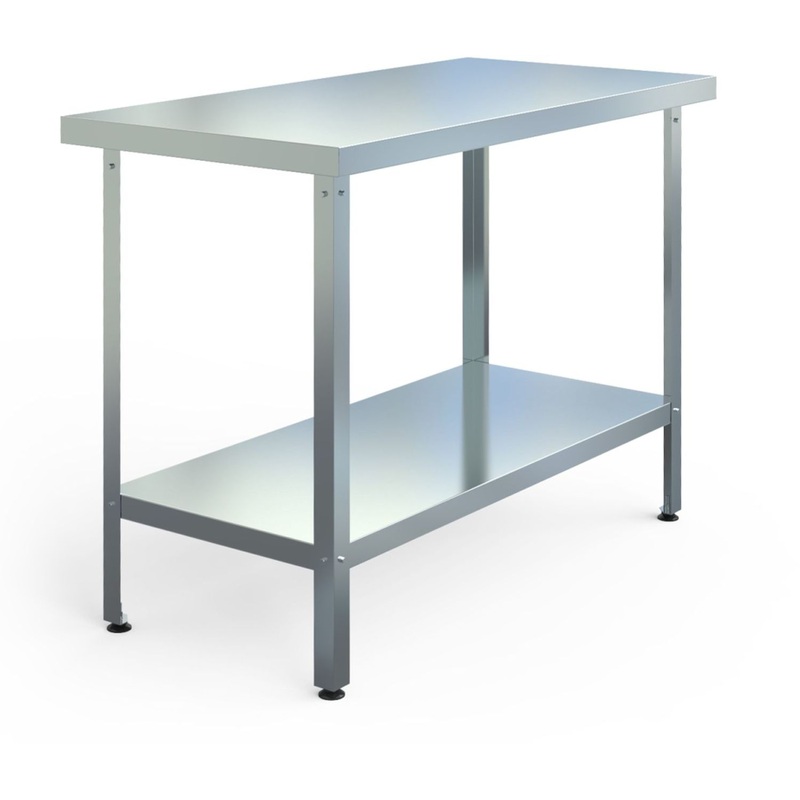 Изображение товара Стол производственный AISI430 со сплошной полкой 900x900x850 мм