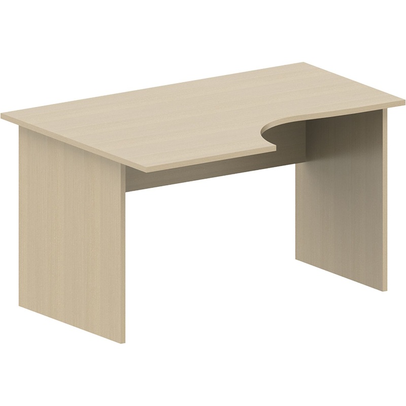 Изображение товара Эргономичный левый стол Рондо СТ3-14L берёза 1400х900х755 мм мебель для офиса домашних и учебных по